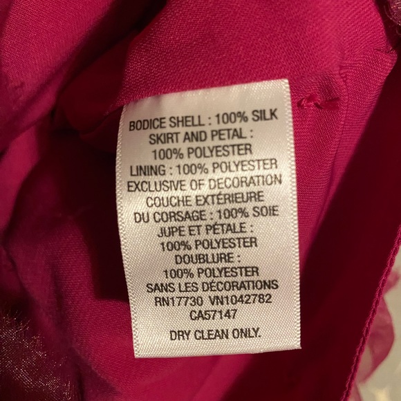 Neiman Marcus x Target Girls Marchesa Fuchsia Silk Poly Tulle Petals Dress M 7/8 - Picture 7 of 7